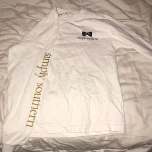 Simply southern white, black, and gold shirt